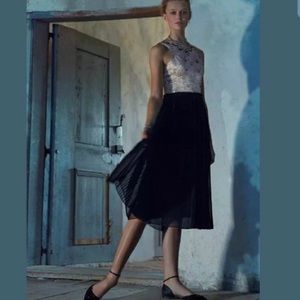 Anthropologie Nomad Isobel Pleat Midi Dress